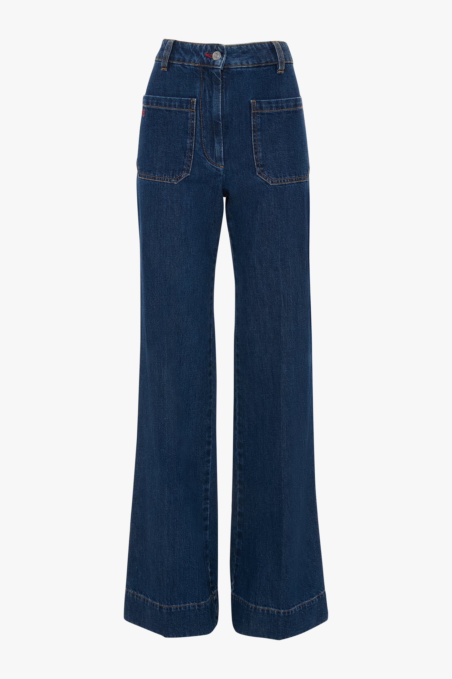 Alina High Waisted Jean In Deep Blue Stonewash