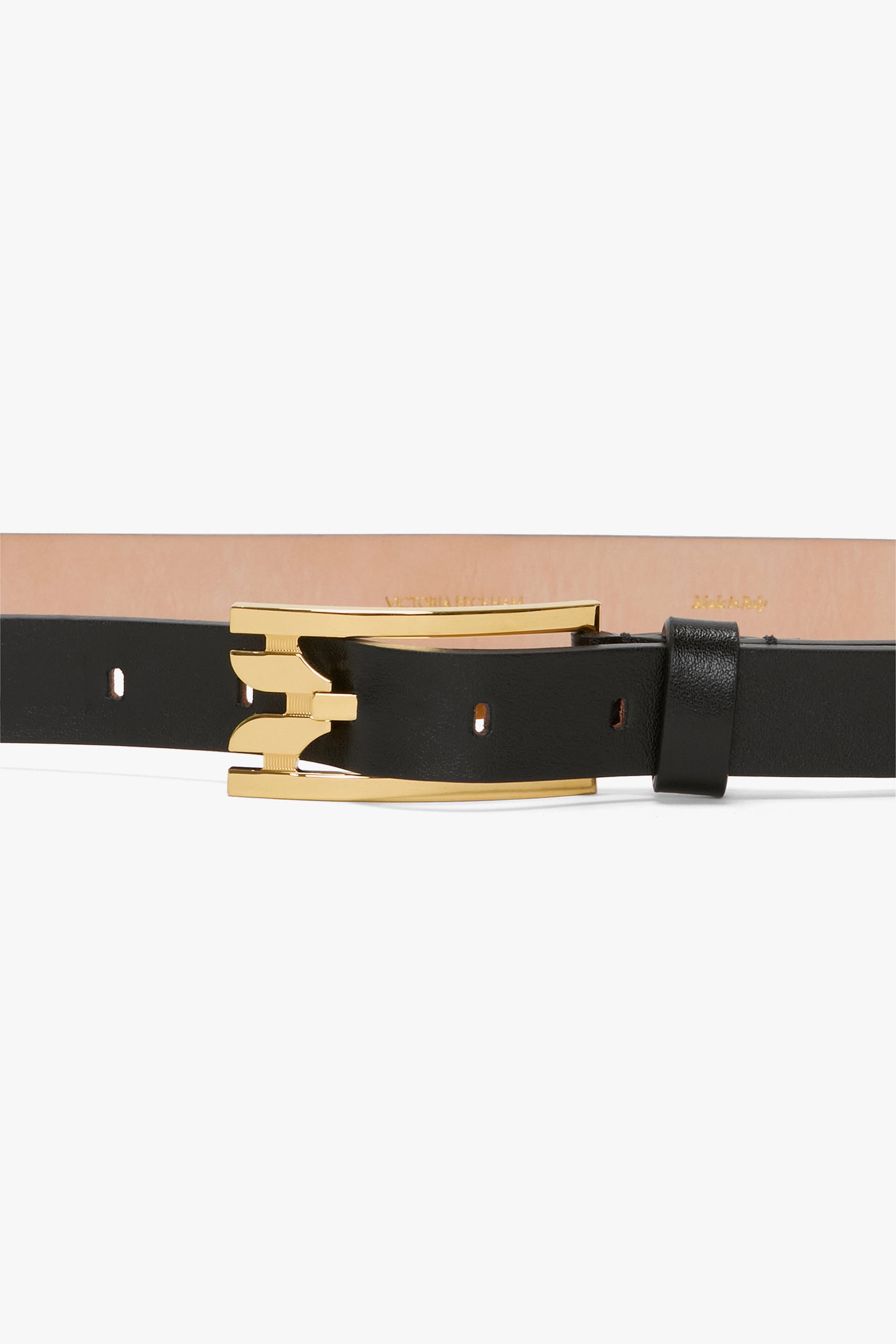 Dorian Pin-Buckle Belt In Black Smooth Leather – Victoria Beckham Int