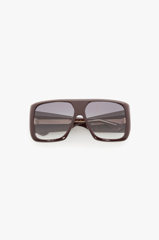 Oversized Soft Square Acetate Frame In Burgundy