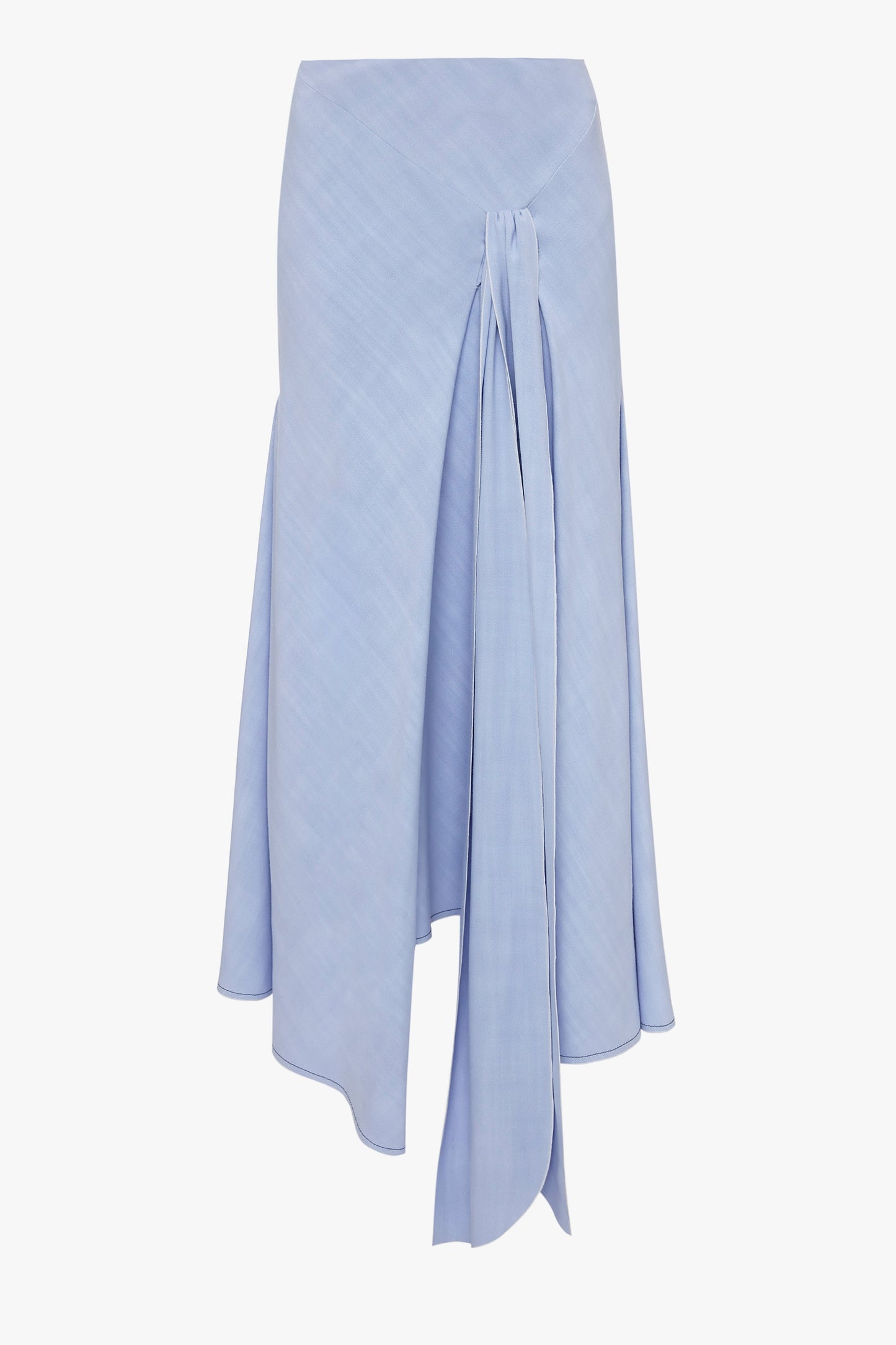 Asymmetric Tie Detail Skirt In Frost