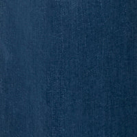 Close-up of dark denim fabric showing its texture and weave pattern, reminiscent of Victoria Beckham's Alina High Waisted Jean in Dark Vintage Wash.