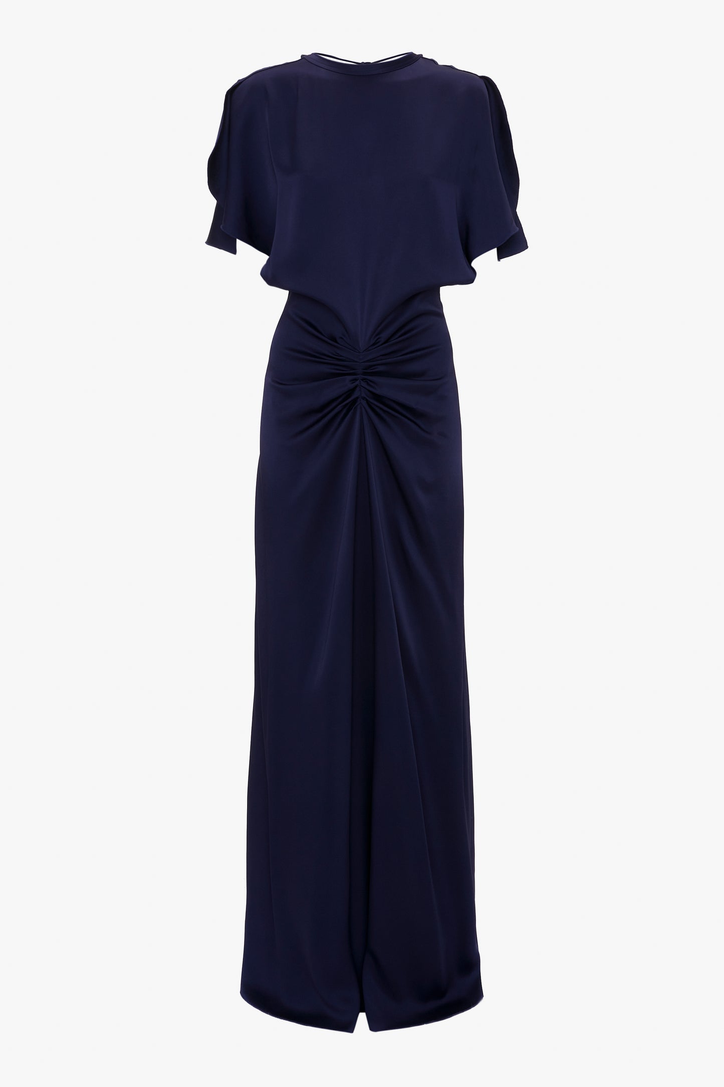 Exclusive Gathered Waist Floor-Length Dress In Ultraviolet