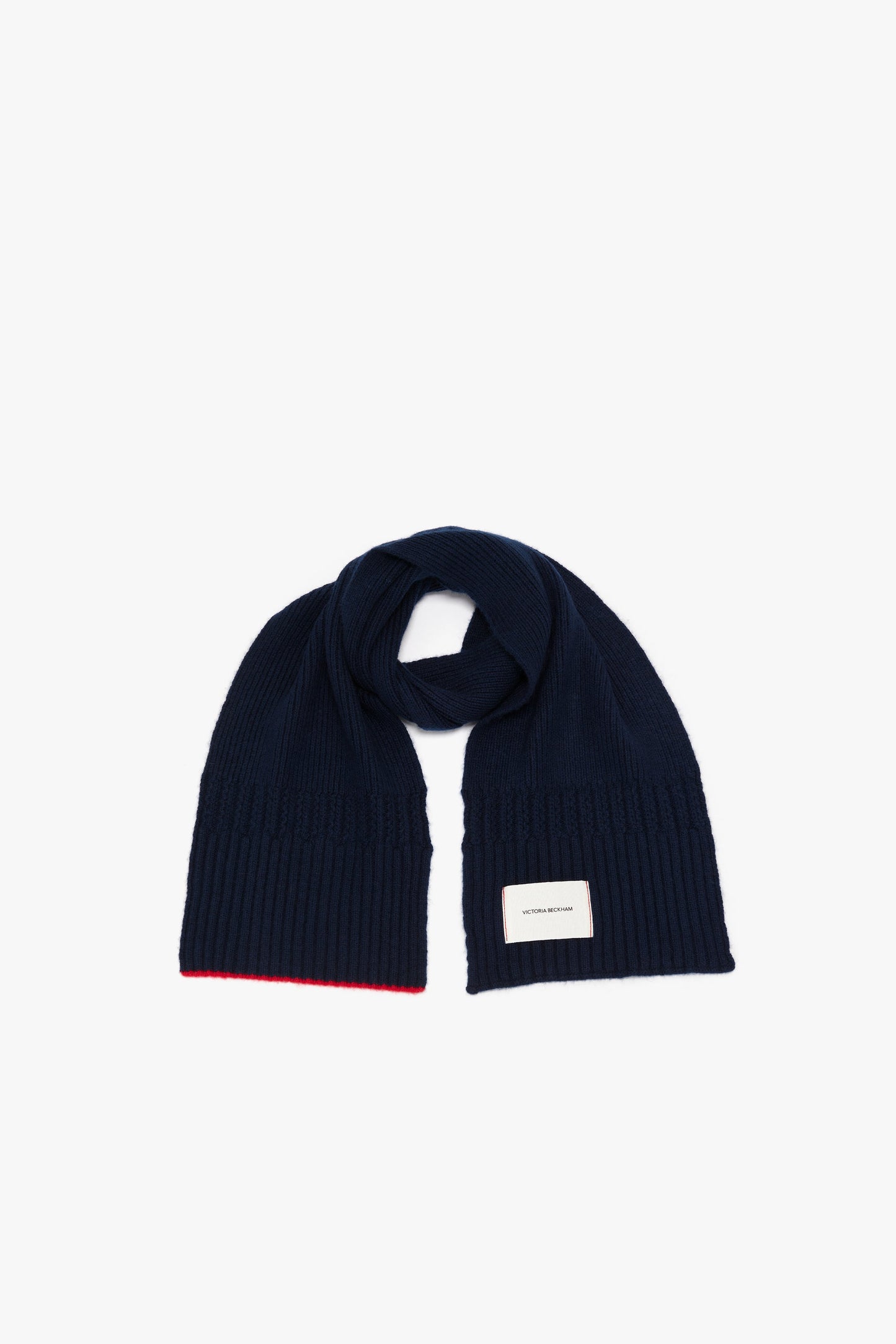 Exclusive Logo Patch Scarf In Navy
