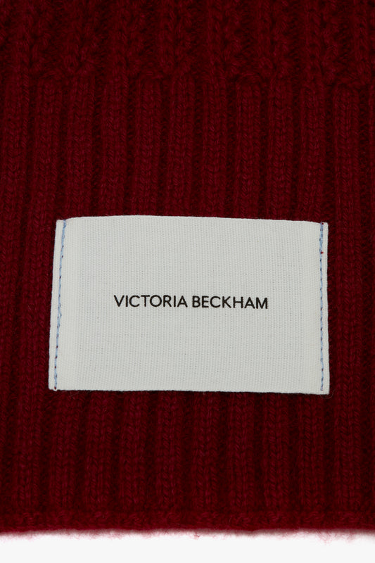Exclusive Logo Patch Scarf In Burgundy