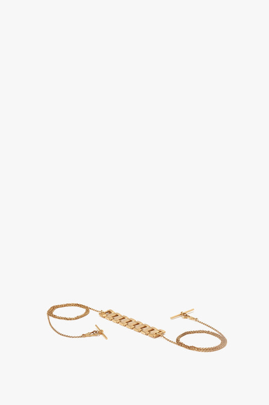 Exclusive Chain Wrap Necklace In Brushed Gold