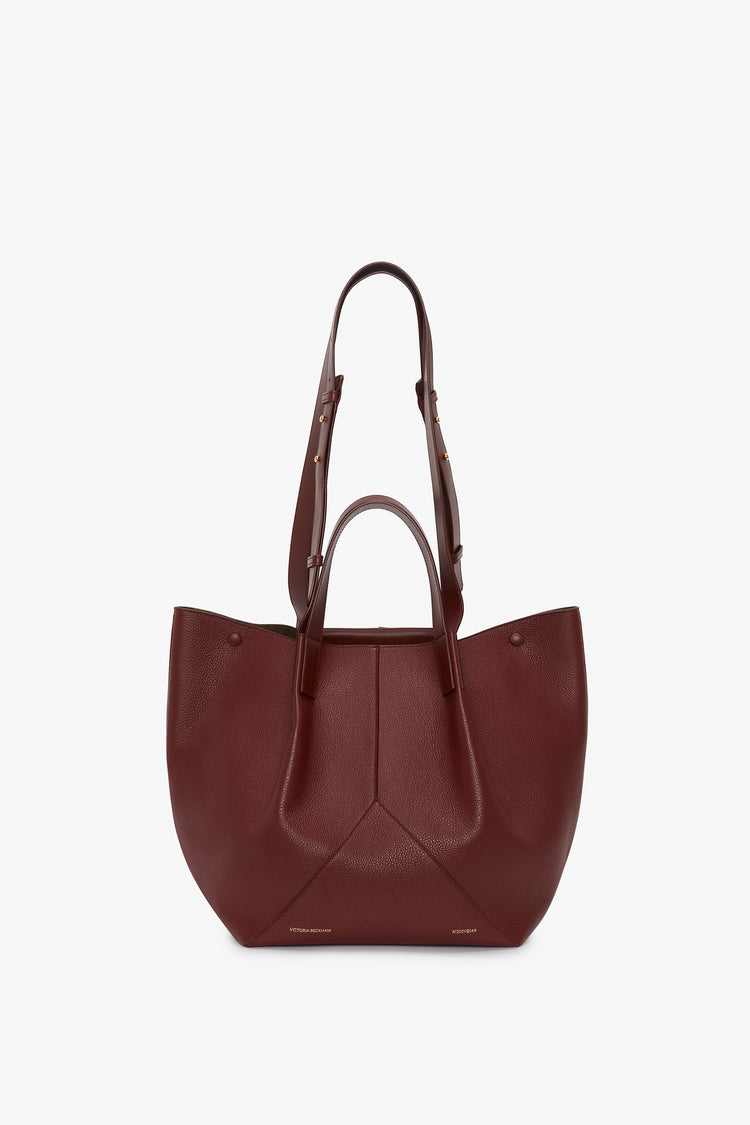 The Medium Tote In Burgundy Leather