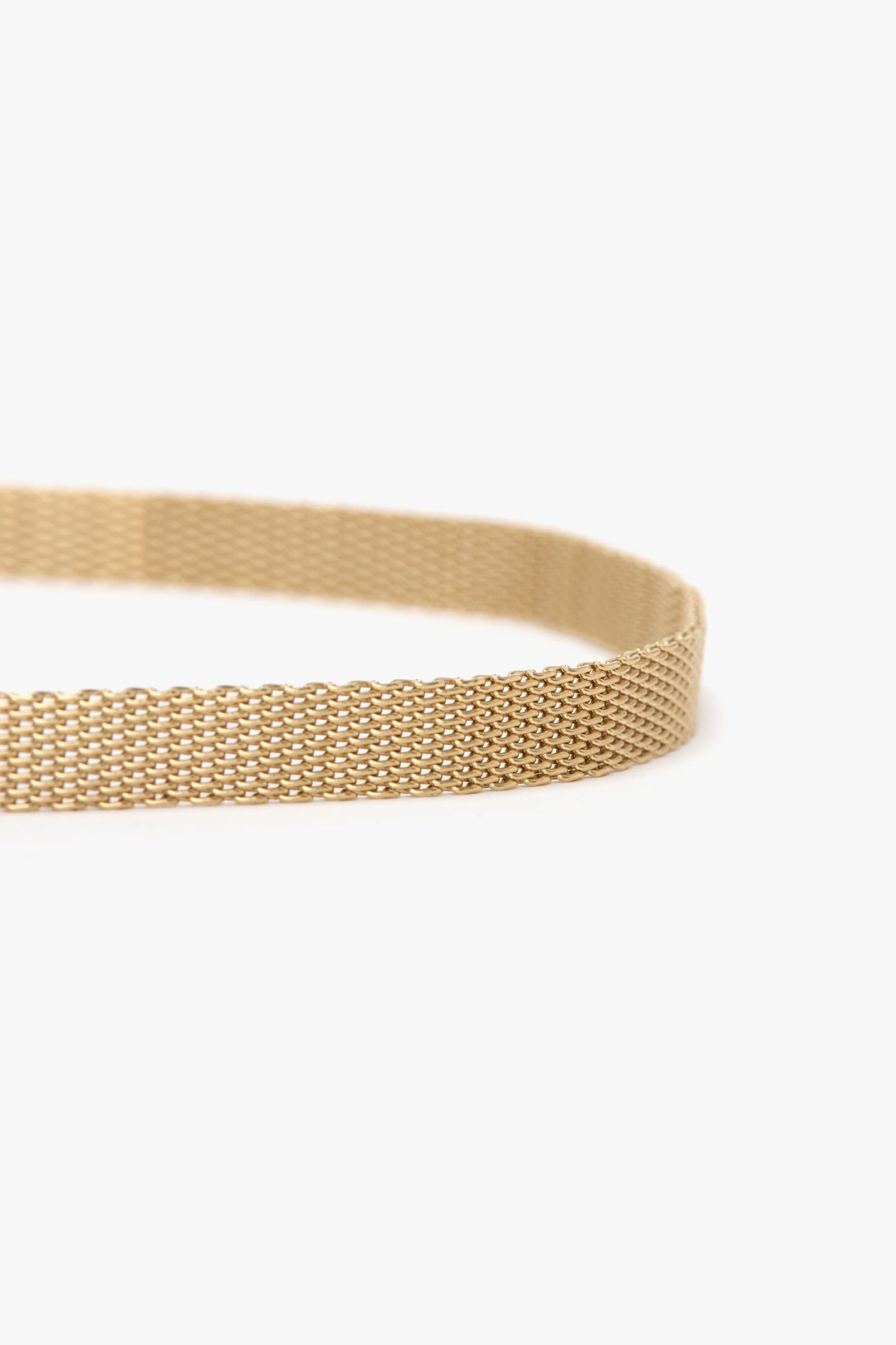 Brass Micro Frame Belt In Light Gold