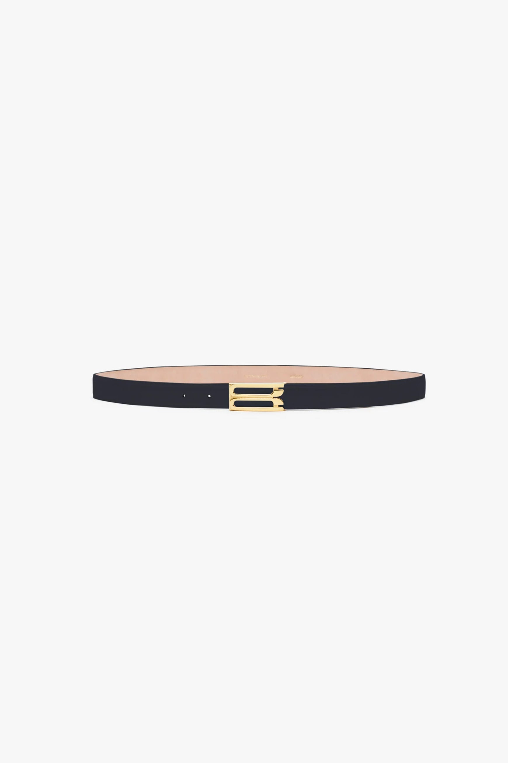 Exclusive Frame Belt In Midnight Navy Leather