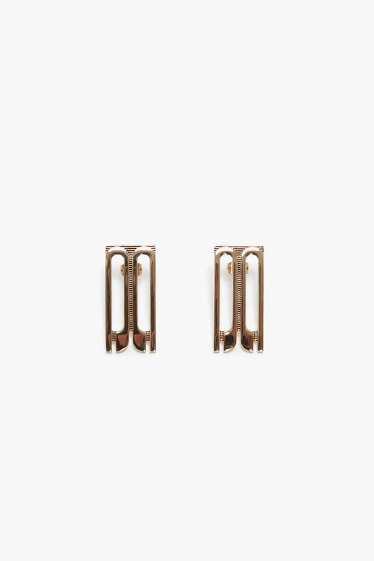 Exclusive Frame Stud Earrings In Gold