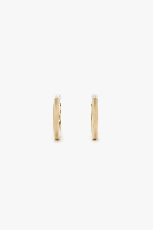 Hexagonal Hoop Earrings In Light Gold