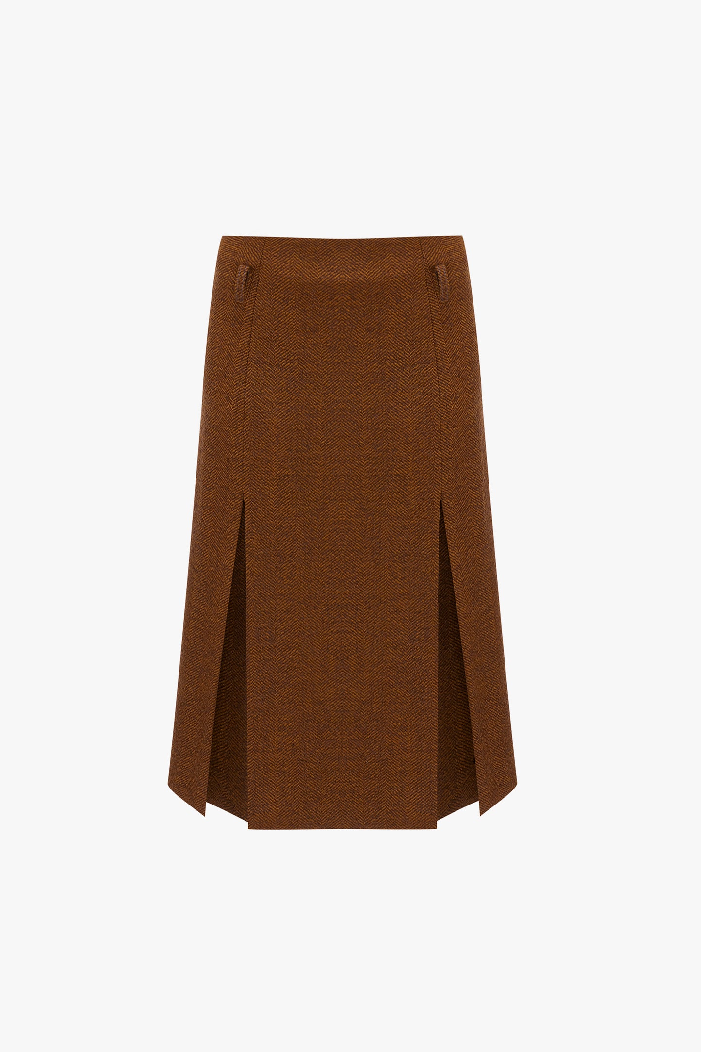 Double Layer Split Skirt In Caramel
