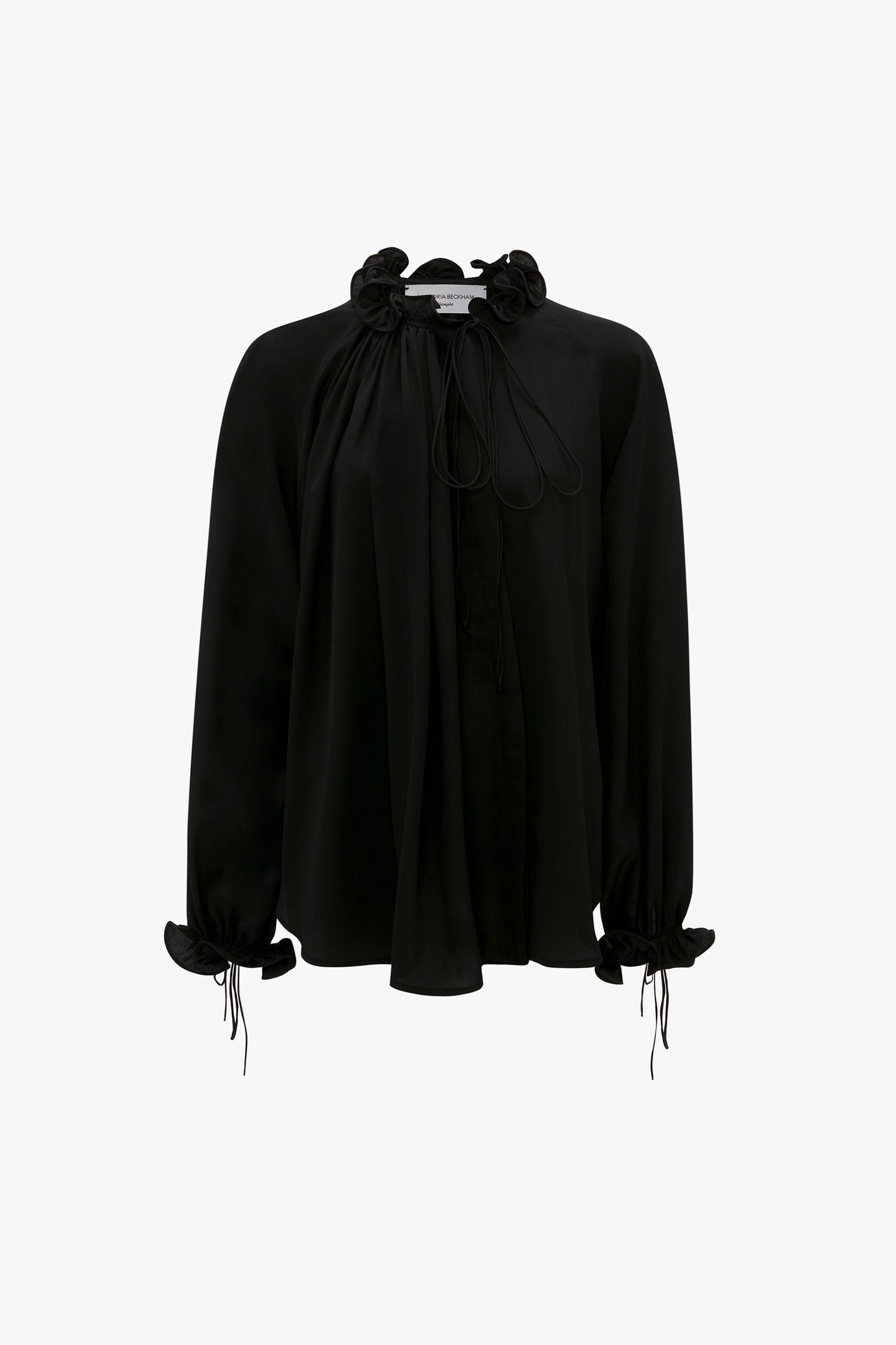 Ruched Detail Blouse In Black
