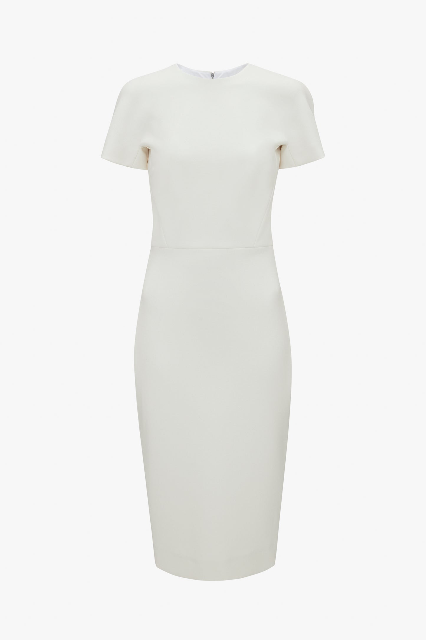 Fitted T-shirt Dress In White