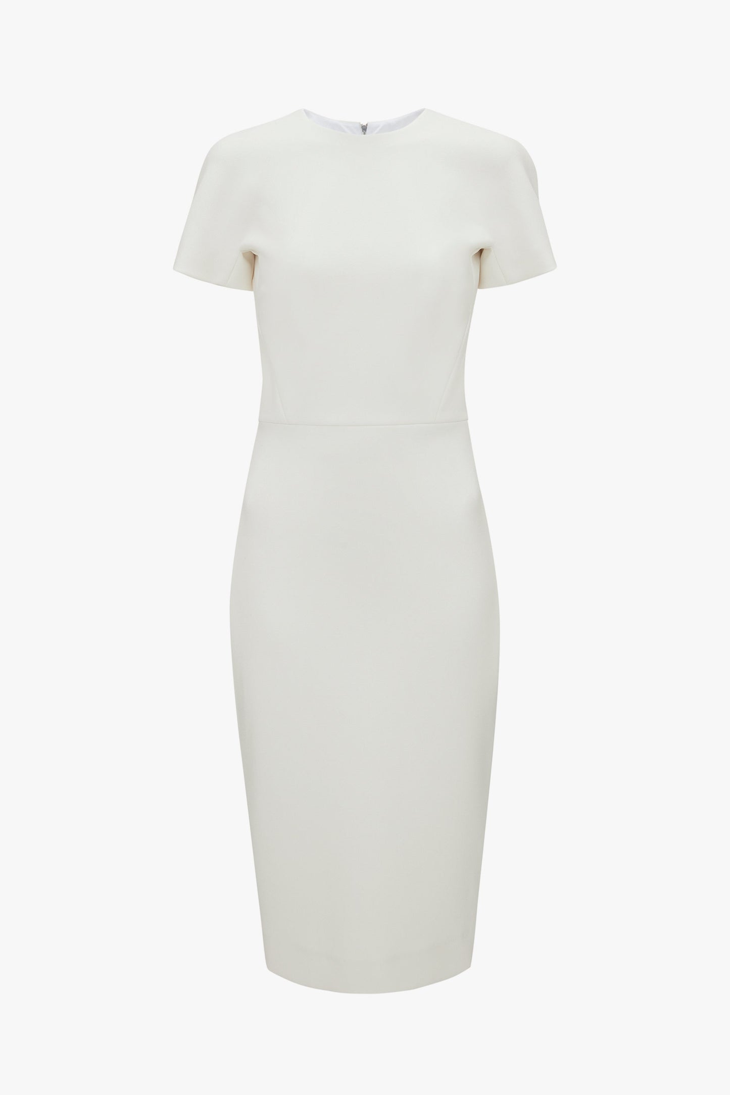 Fitted T-shirt Dress In Ivory