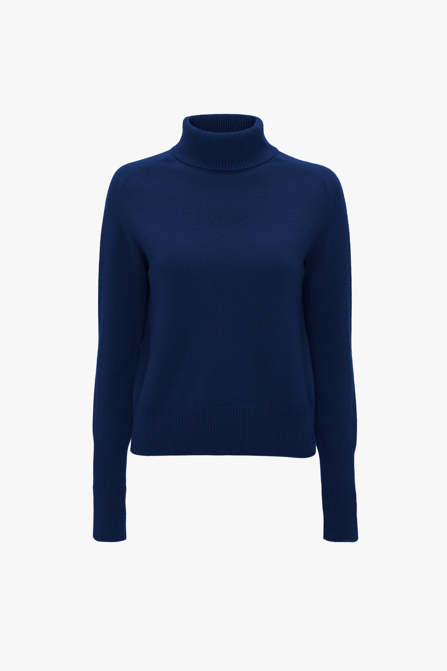 Blue polo neck outlet jumper