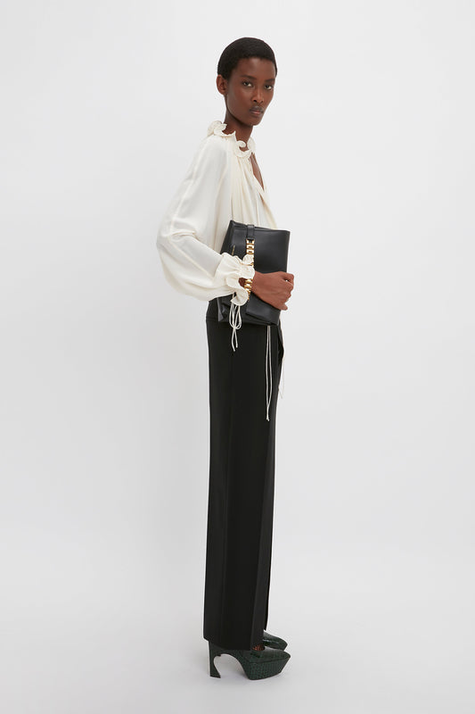 Ruched Detail Blouse In Vanilla