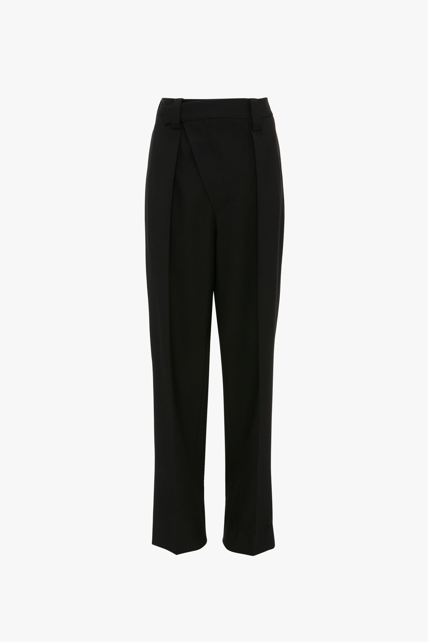 Wrap Front Trouser In Black