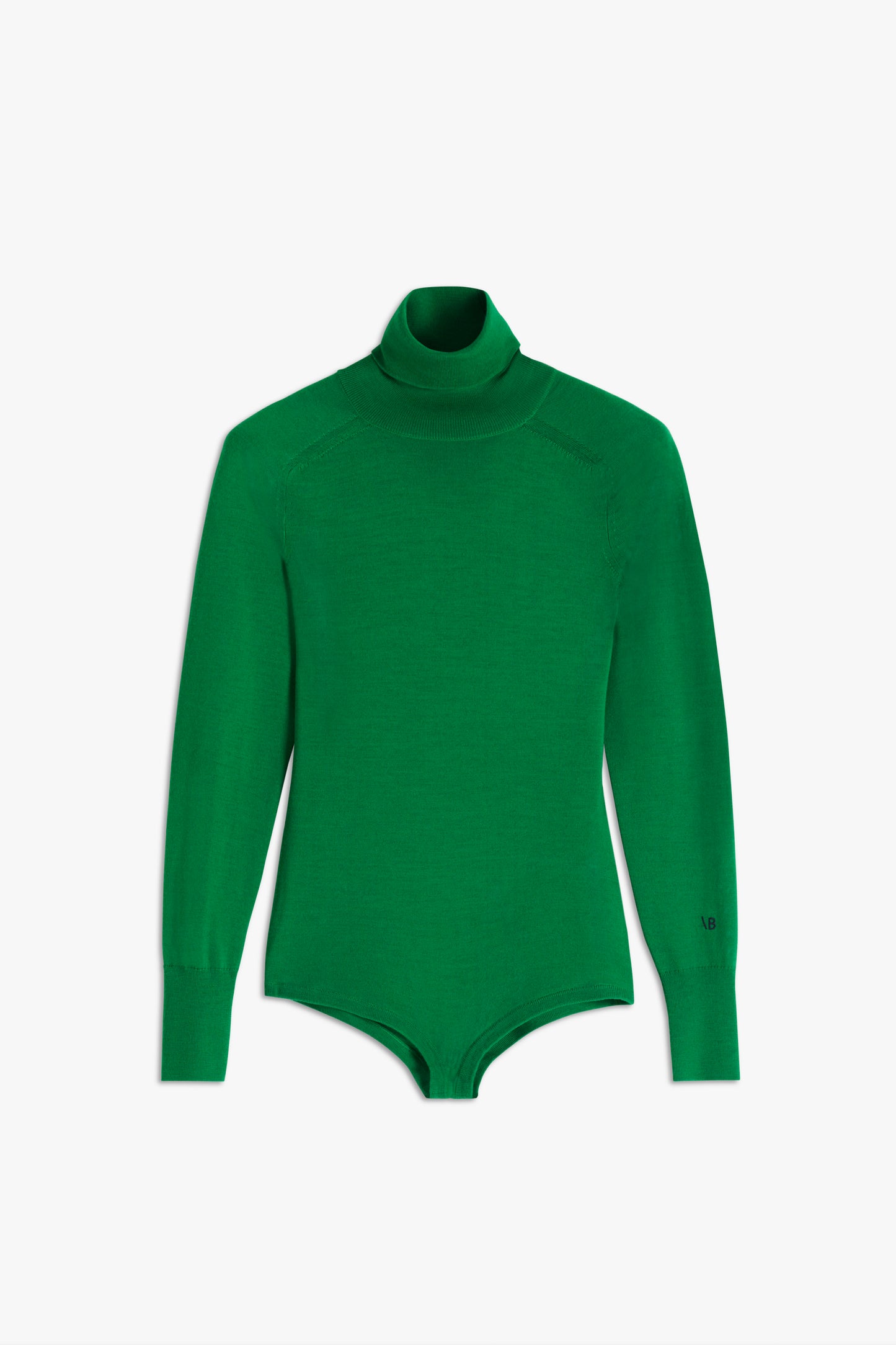Poloneck Bodysuit in Emerald Green