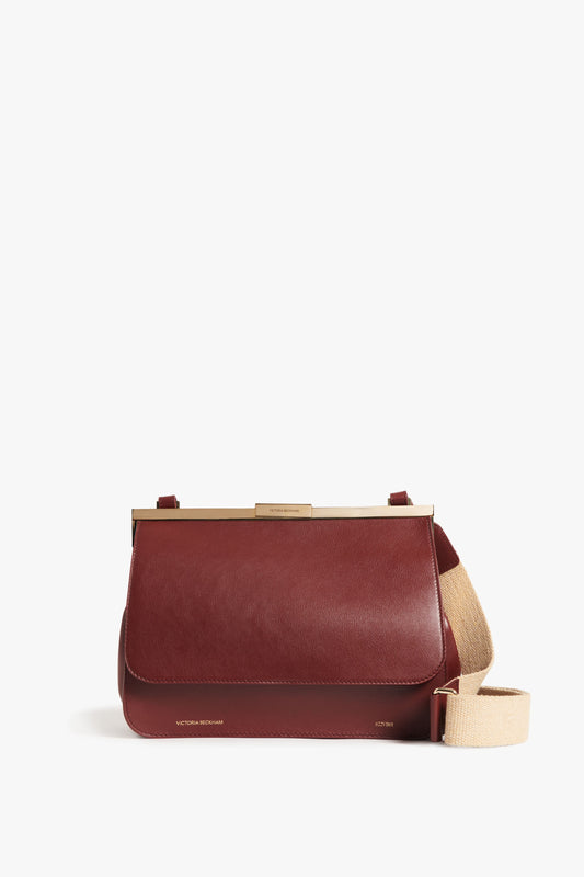 Frame Satchel Bag In Burgundy Leather