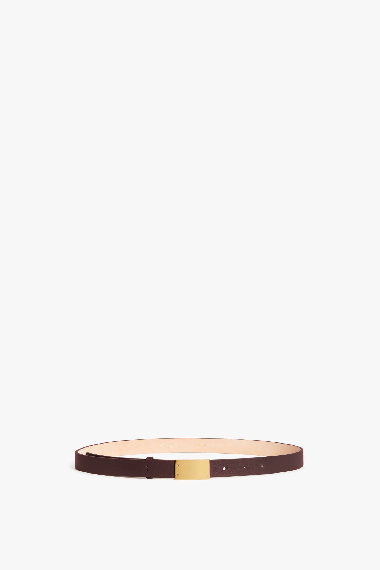 Thin Belt With Plaque Buckle In Burgundy