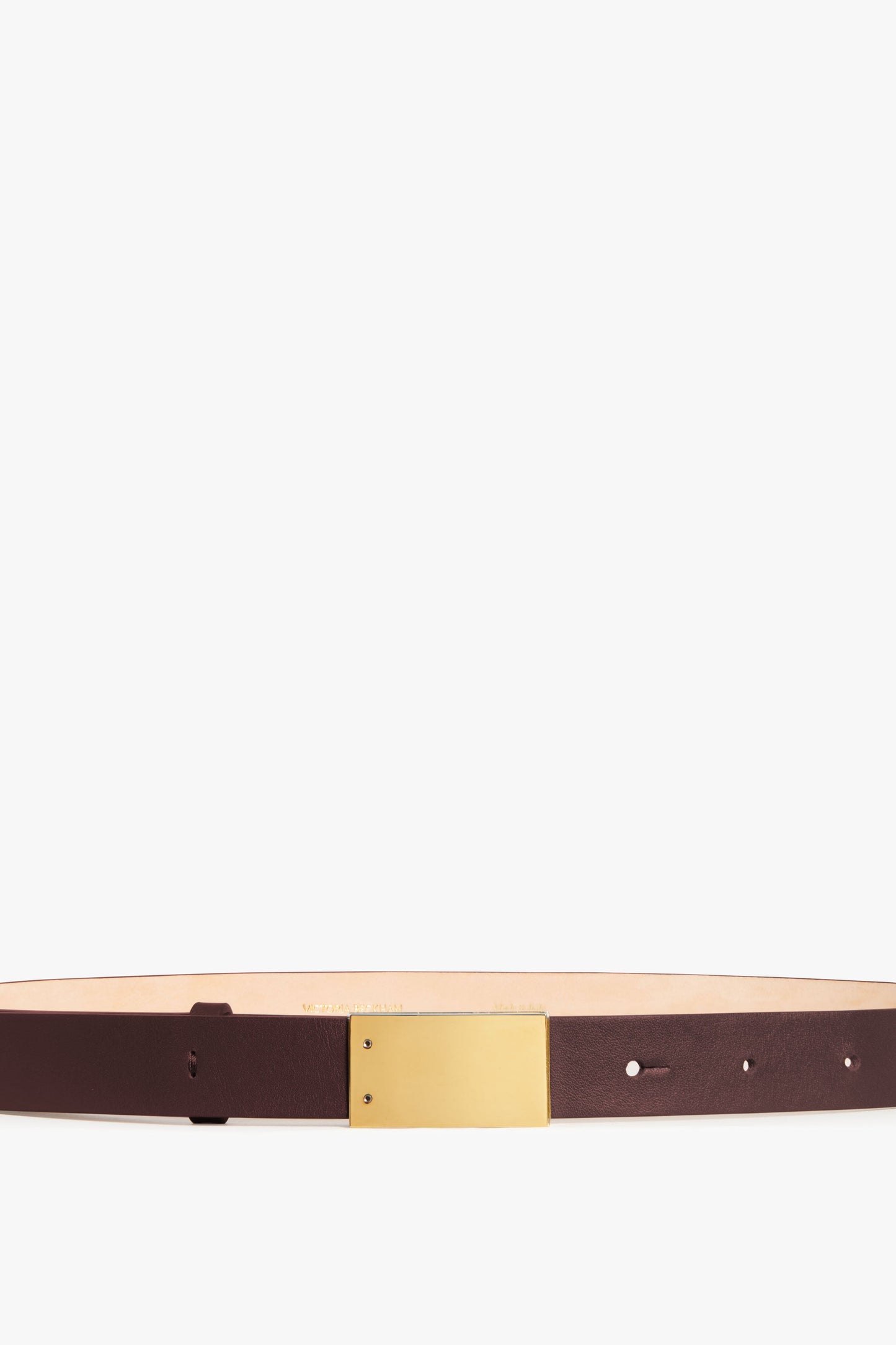Thin Belt With Plaque Buckle In Burgundy