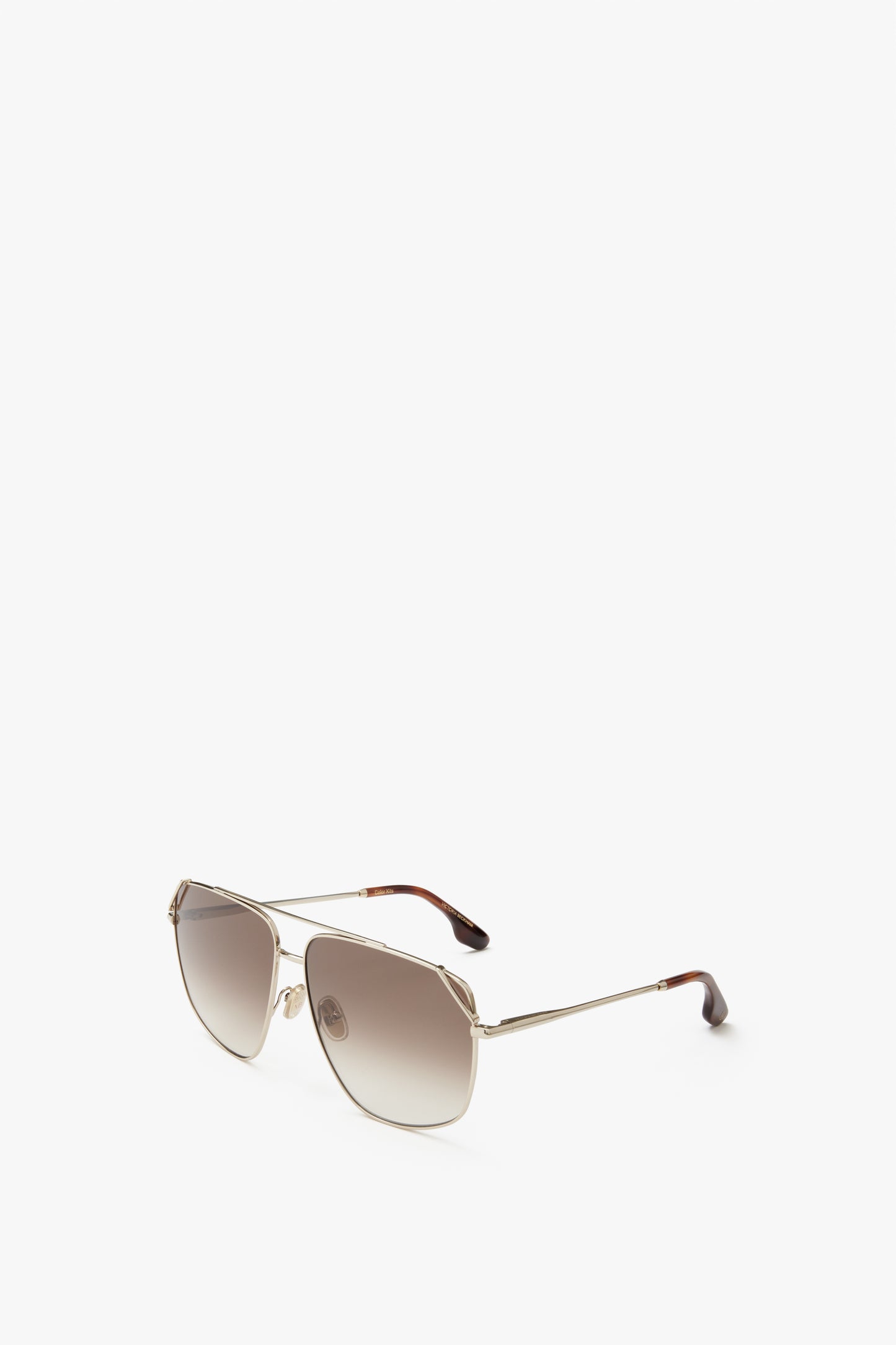 Classic V Metal Navigator Sunglasses in Gold and Chocolate