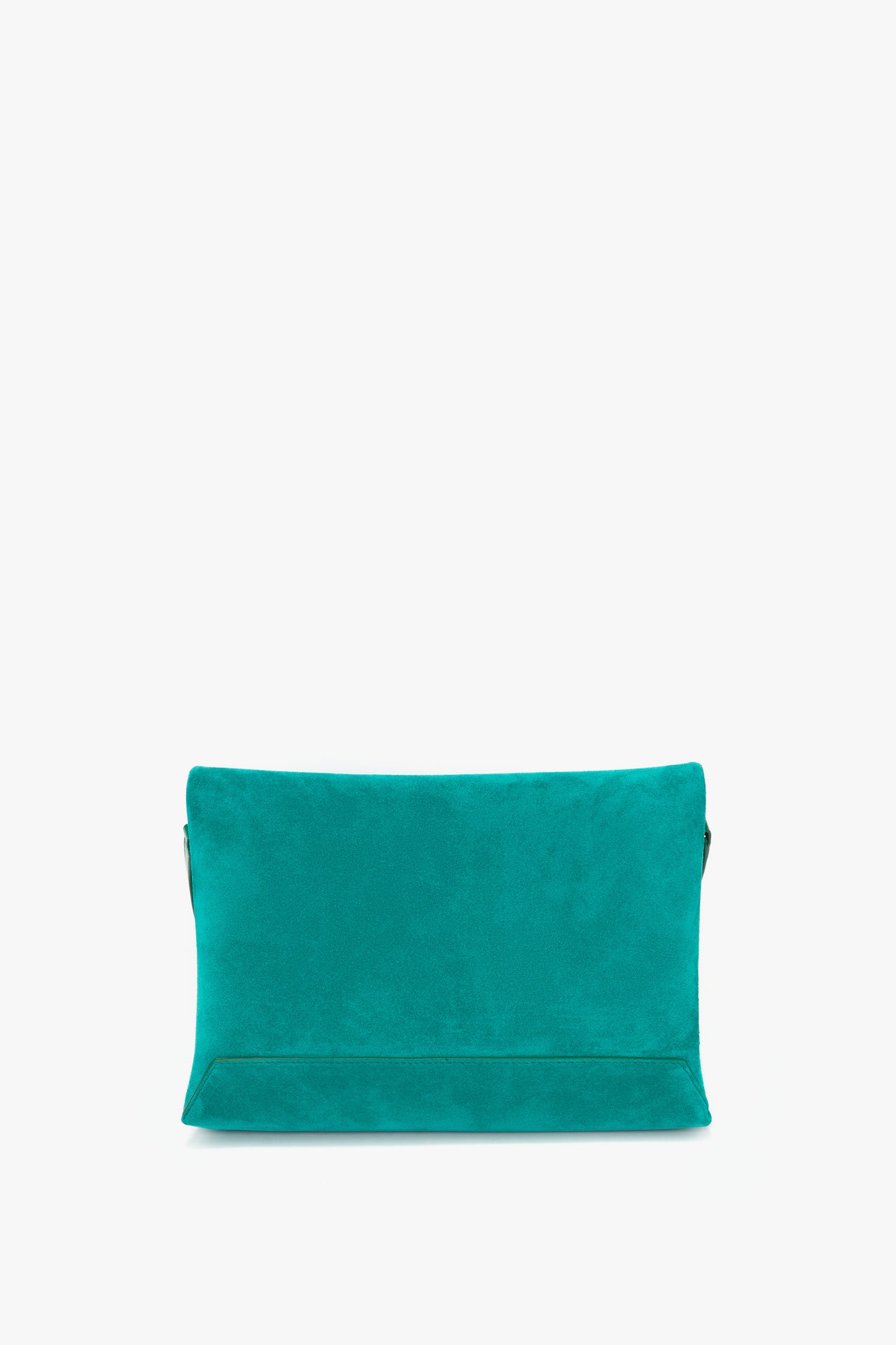 Chain Pouch with Strap in Malachite Suede