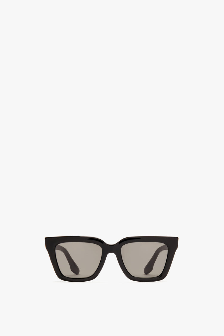 Crystal Frame Sunglasses In Black