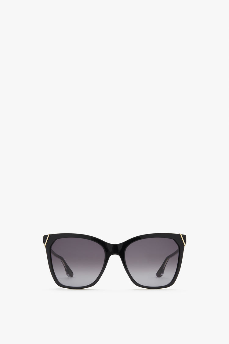 Squared Cat Eye Sunglasses in Black-Grey