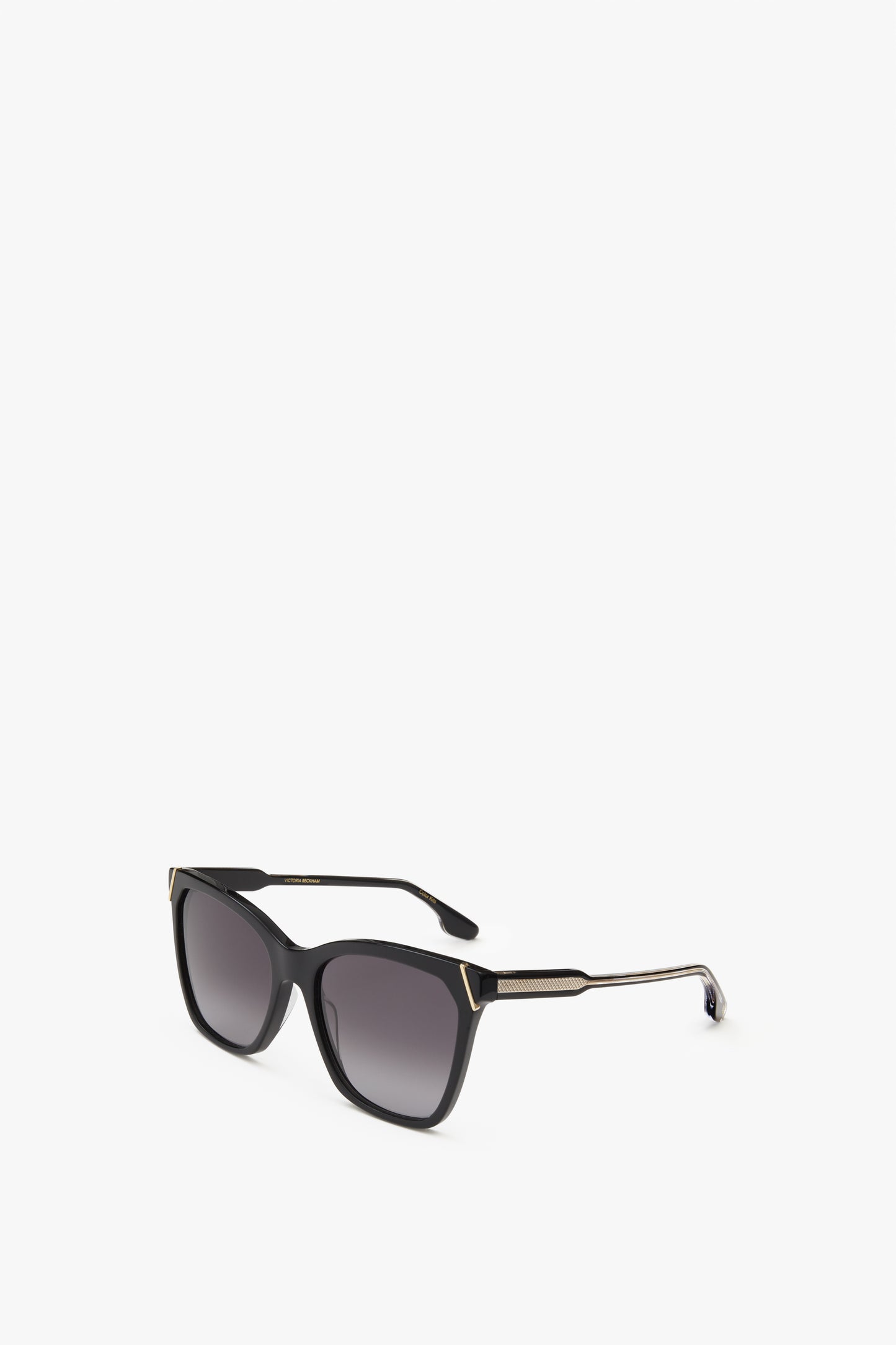 Squared Cat Eye Sunglasses in Black-Grey