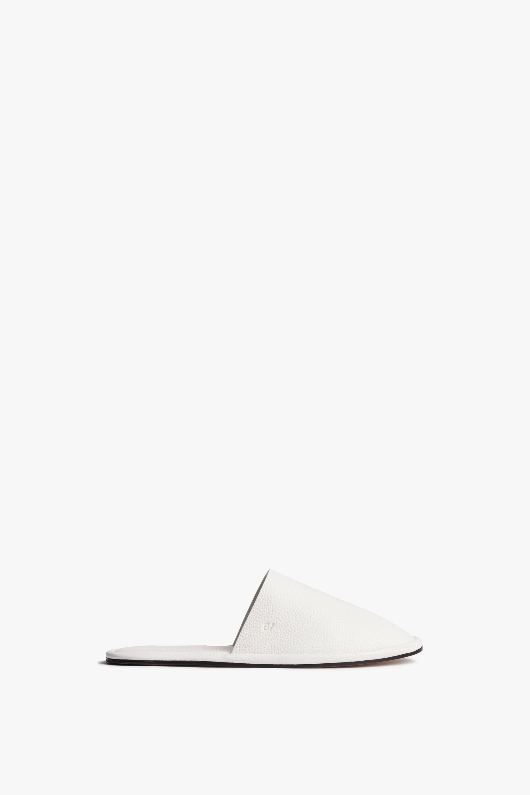 Amelia Leather Mule in White