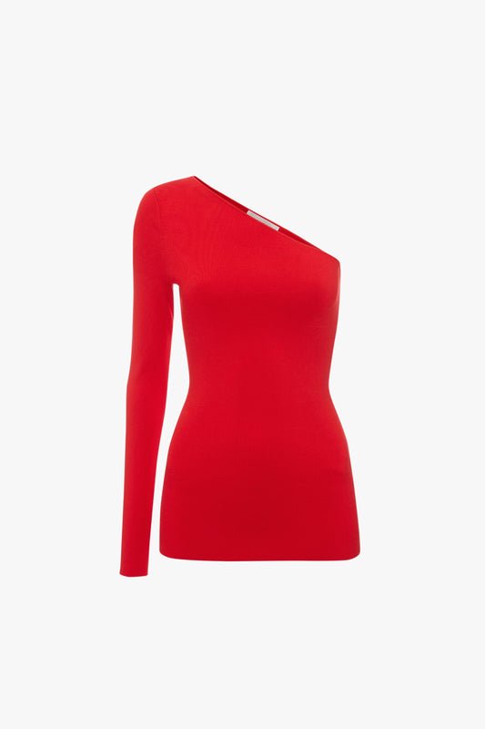 VB Body One Shoulder Top in Red
