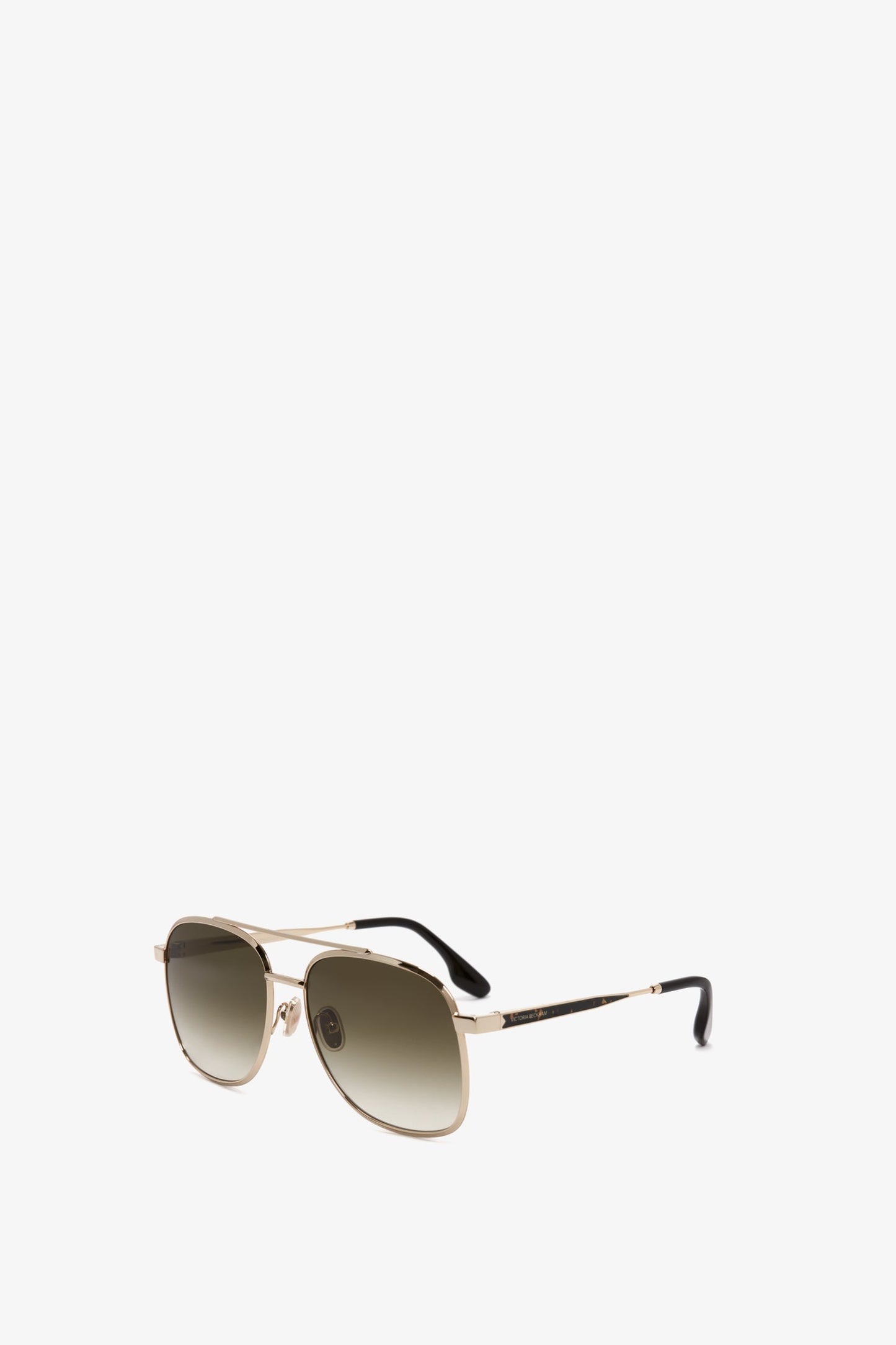 Double Bridge V Detail Sunglasses In Gold