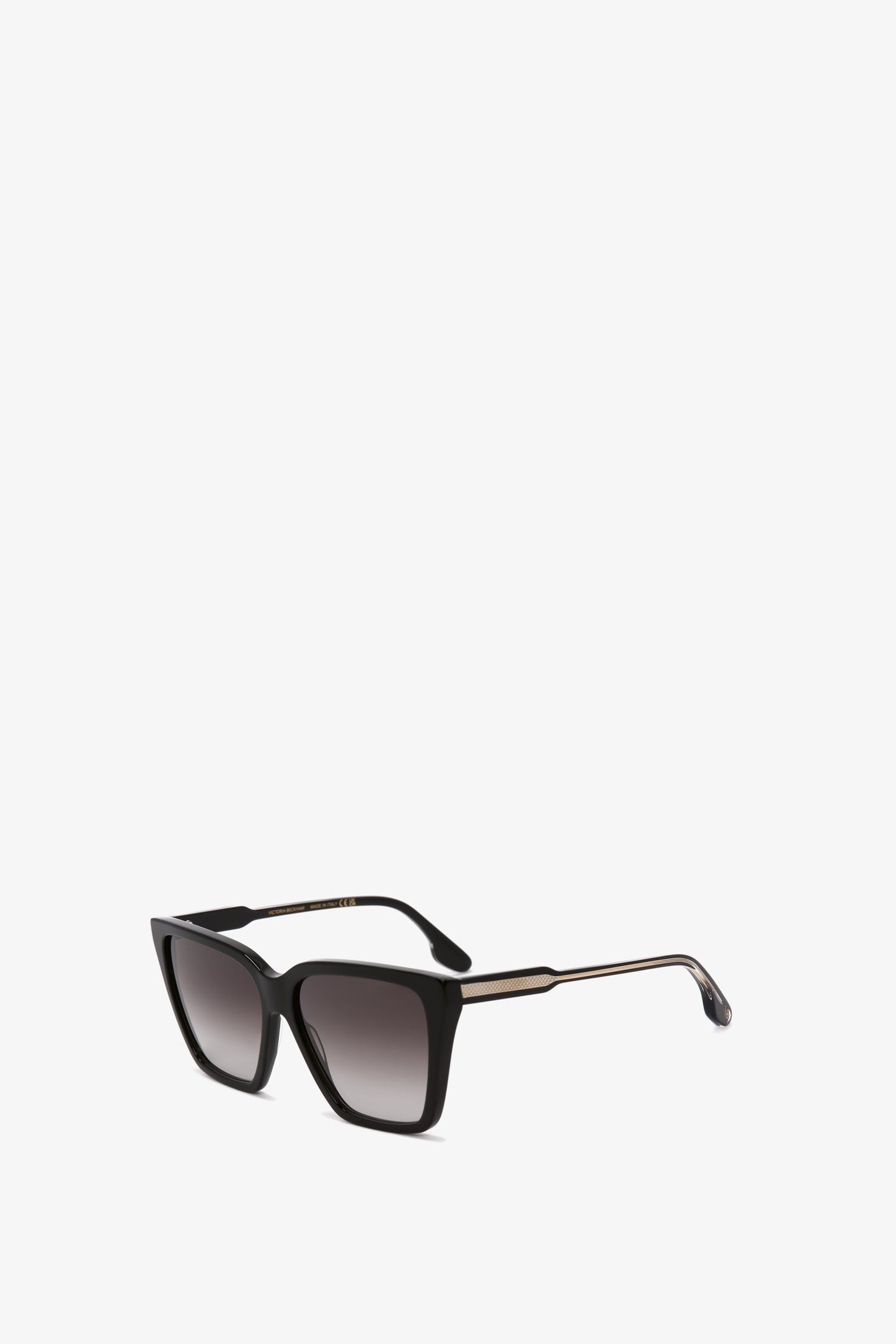 Soft Square Frame Sunglasses In Black-Gold