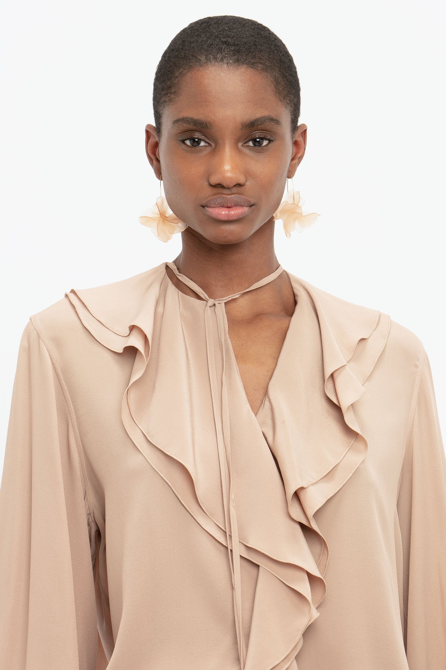 Romantic Blouse In Taupe