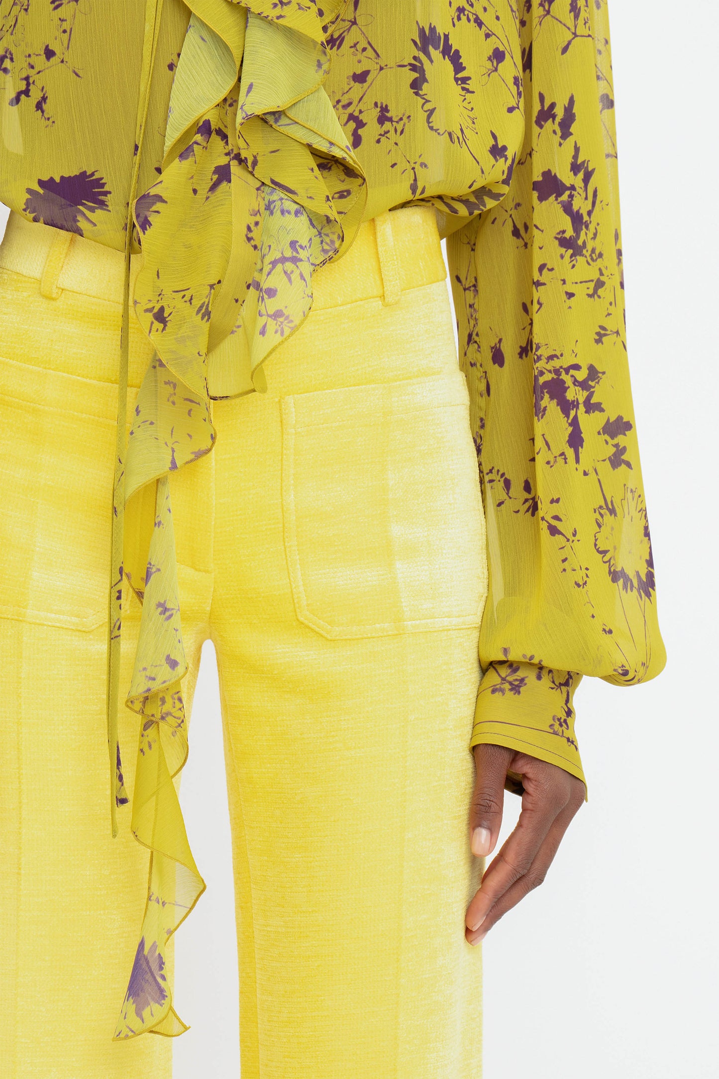Romantic Blouse In Yellow Ochre