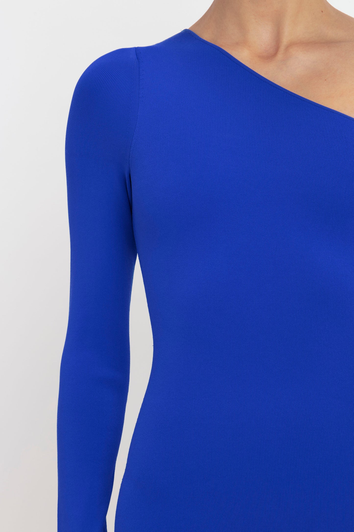 VB Body One Shoulder Midi Dress In Cobalt
