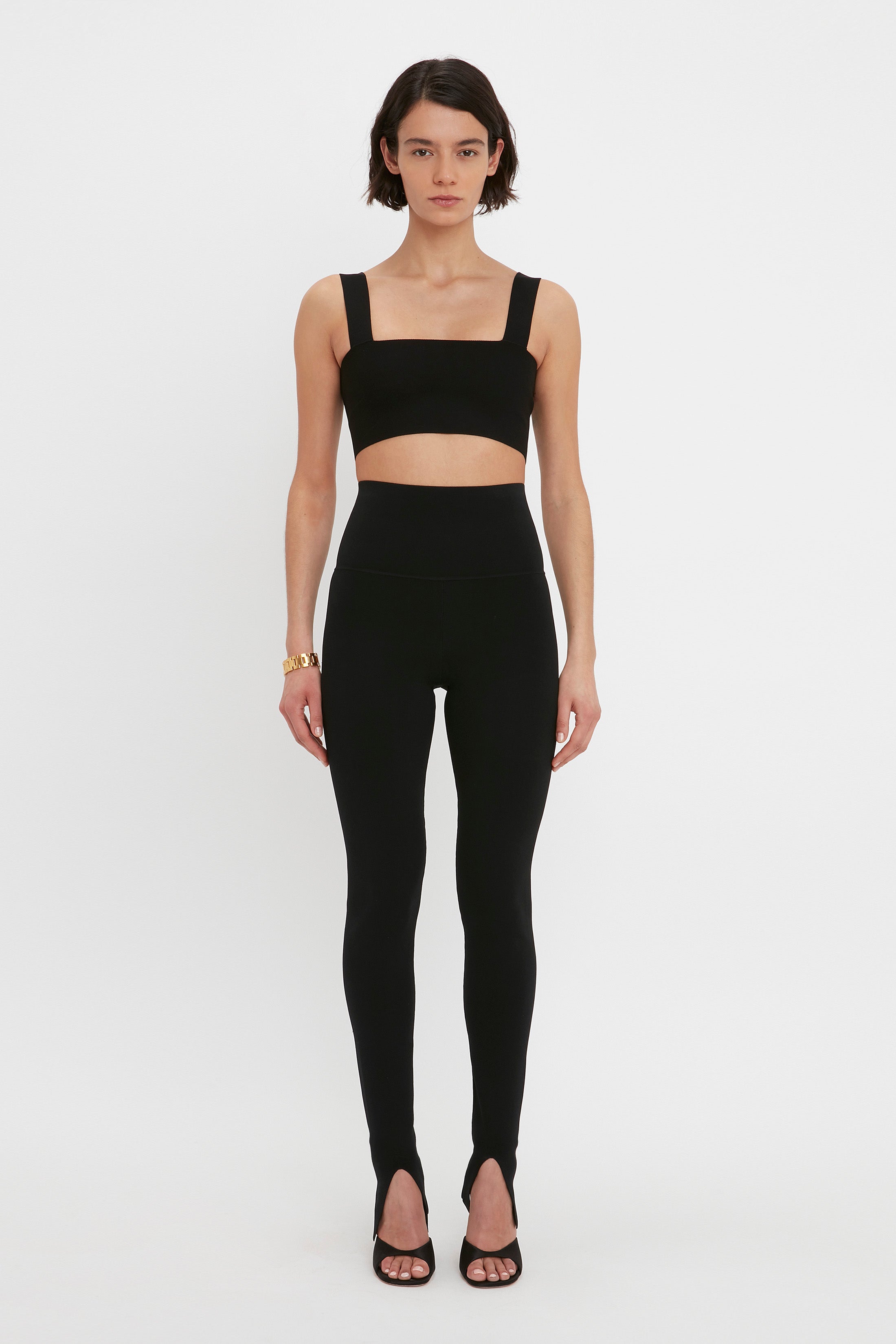 VB Body Split Front Leggings In Black Victoria Beckham