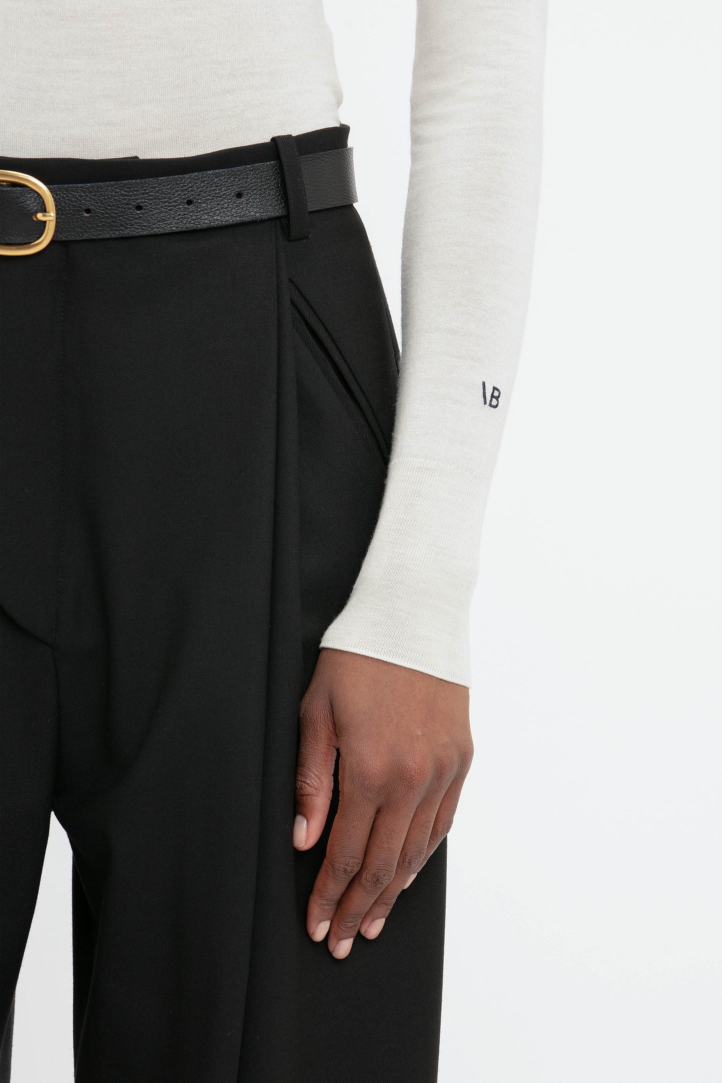 Wide Leg Trouser In Black