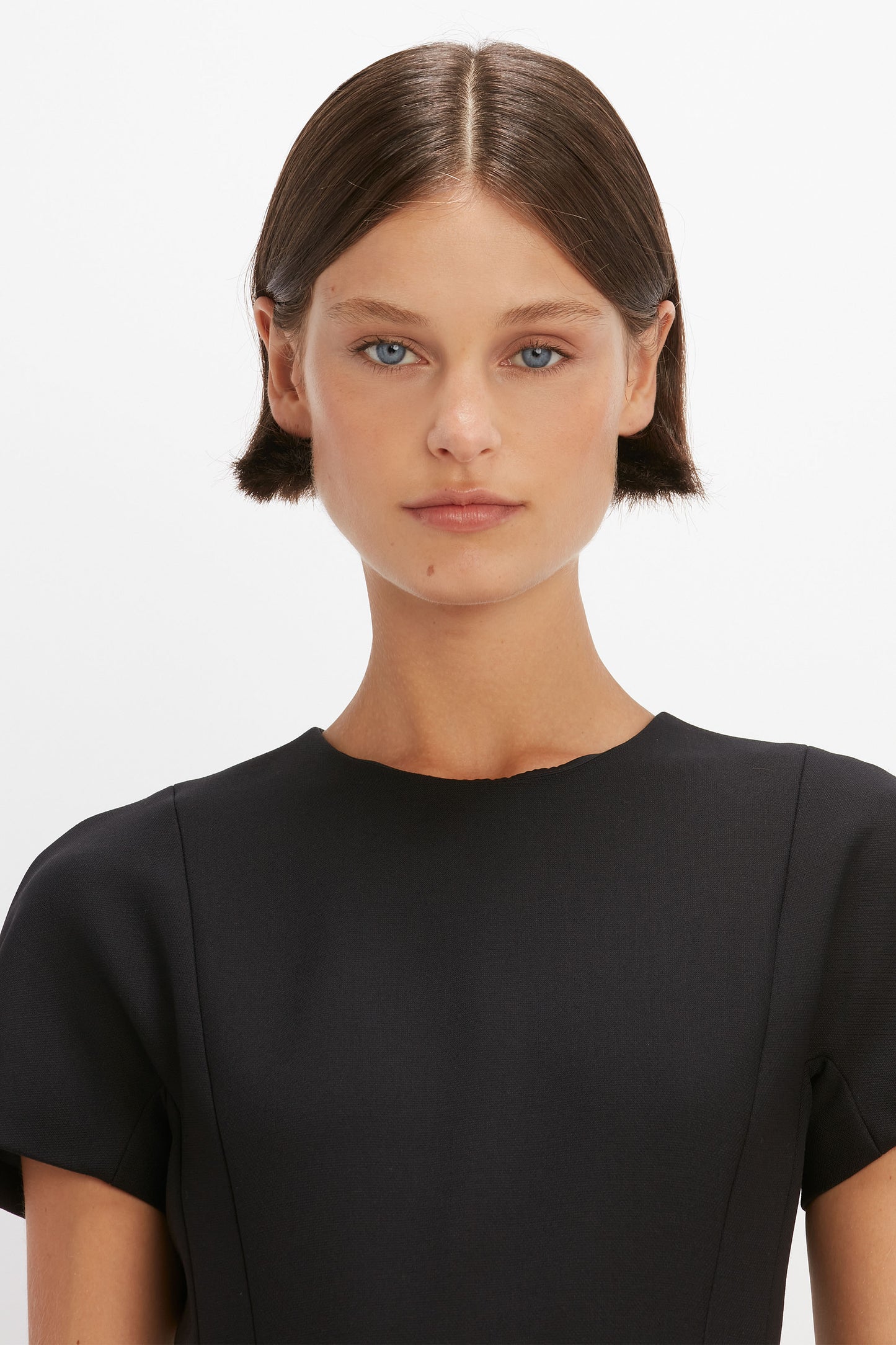 Spiral Fitted T-Shirt Dress In Black – Victoria Beckham