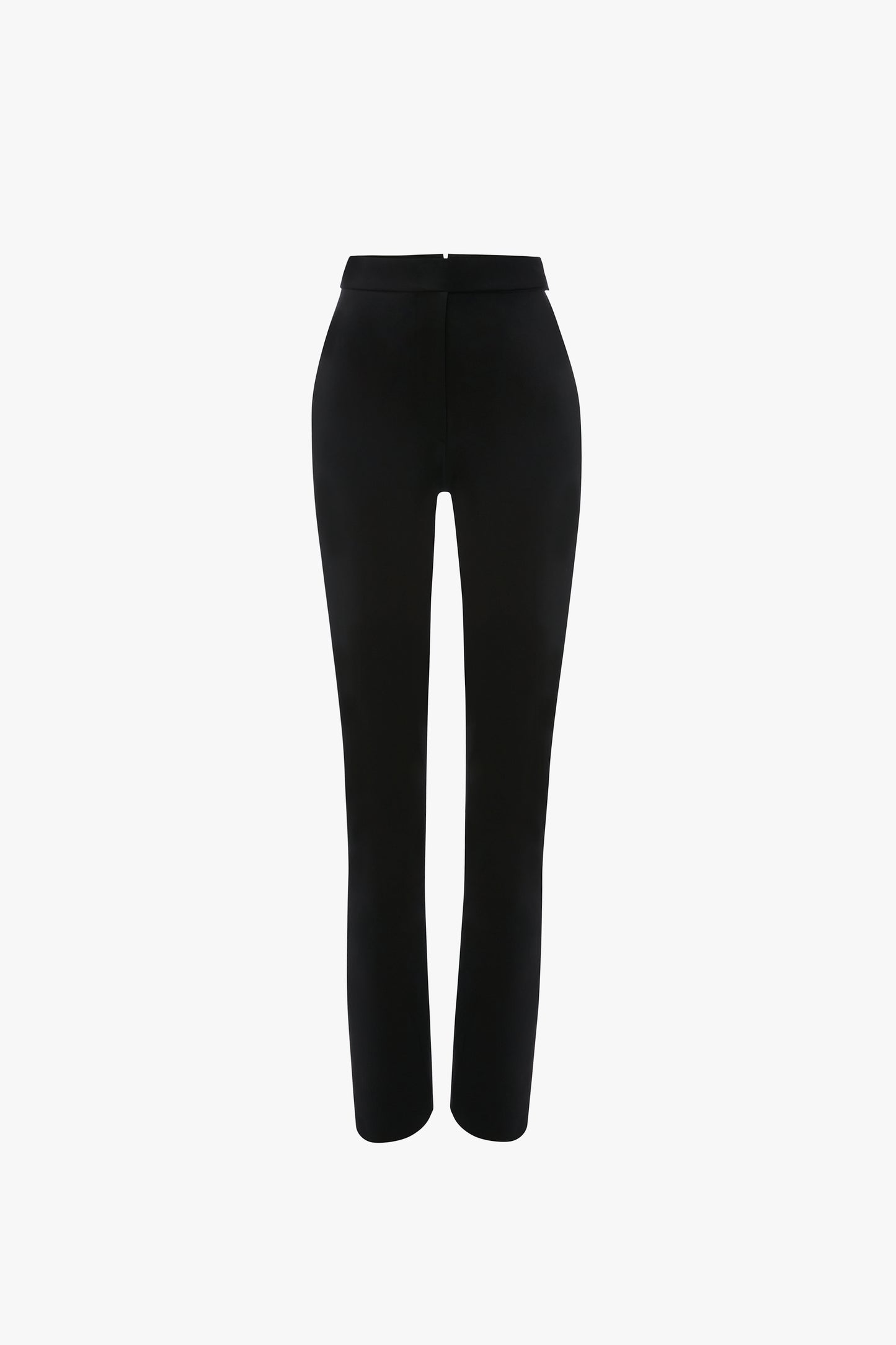 High Waisted Ponti Trouser in Black