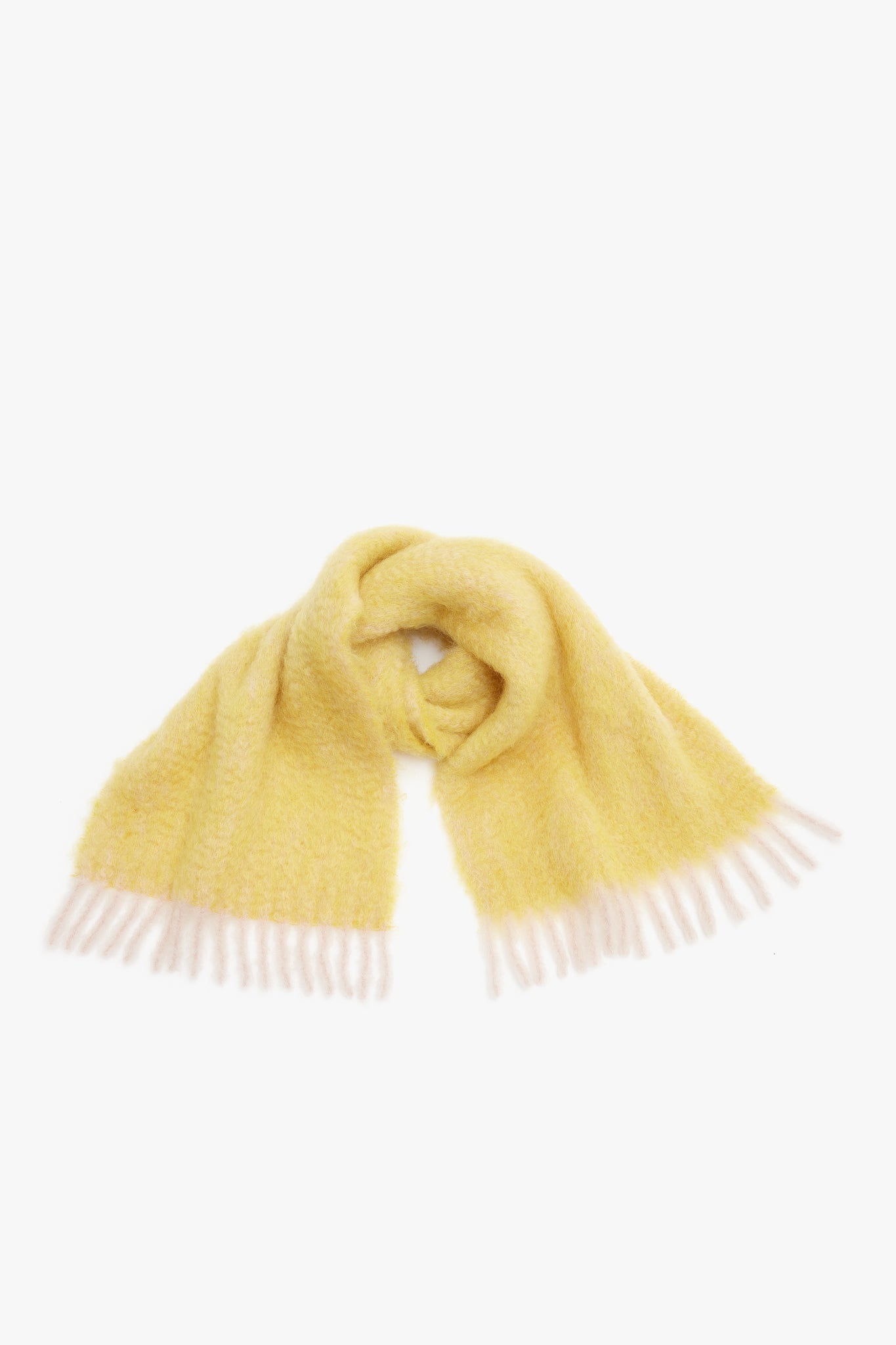 EXCLUSIVE Mohair Scarf In Sunflower Yellow