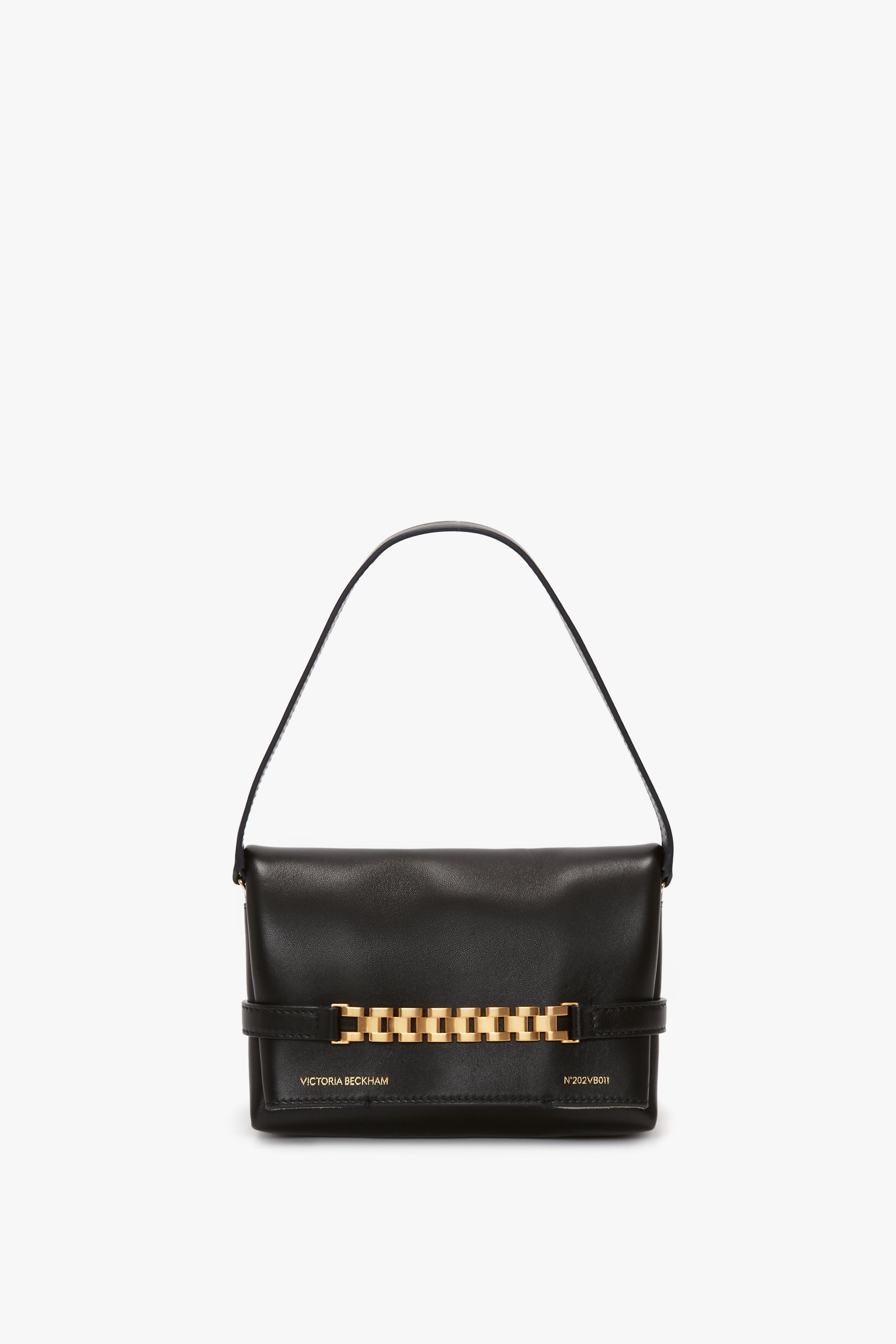 Mini Chain Pouch In Black Leather – Victoria Beckham