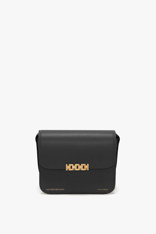 Mini Chain Shoulder Bag In Black Leather