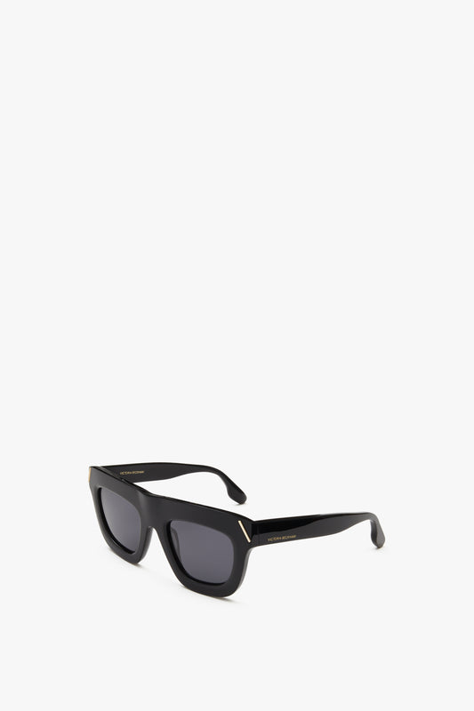 Wide Square Eye Sunglasses In Black
