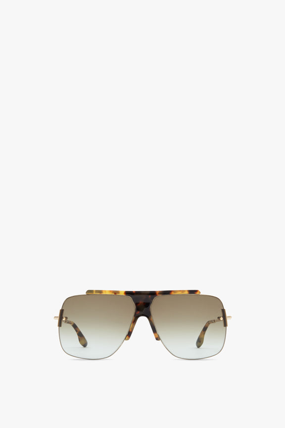Combination Rimless Square Sunglasses In Havana – Victoria Beckham